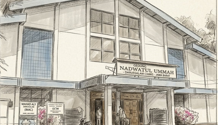 Ilustrasi Gedung Nadwatul Ummah Pondok Pesantren Darussalam Ciamis 